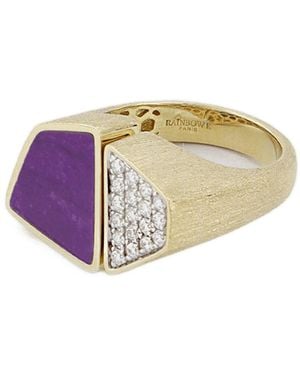Rainbow K Esteve -Ring in Gold und Sugulit - Mettallic