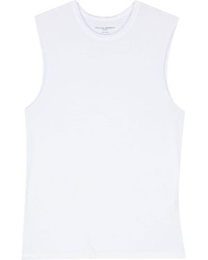 Officine Generale Top Mit Geradem Saum - Weiß