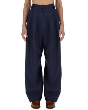 Alysi Canvas Pants - Blue