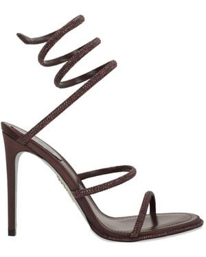 Rene Caovilla Sandalen Mit Strassverzierung - Weiß