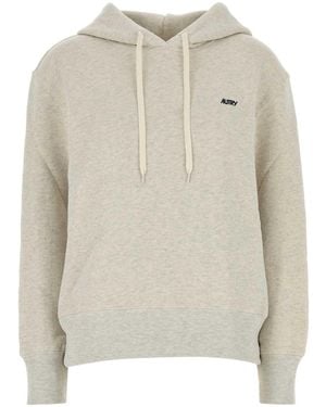 Autry Melange Light Cotton Main Wom Sweatshirt - White