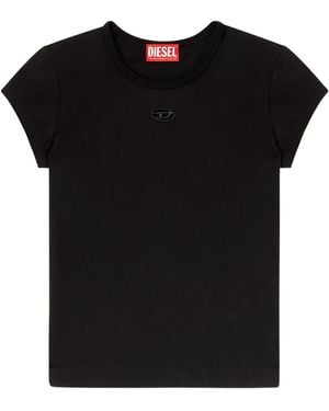 DIESEL Logo Cotton T-Shirt - Black
