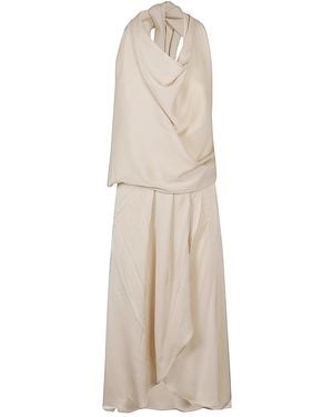 Silk95five Silk95 Five Worth Ave Silk Short Vestido - Neutro