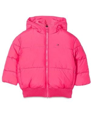 Tommy Hilfiger Hood Branded Puffer - Pink