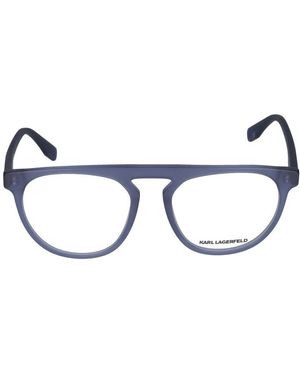 KARL LAGERFELD Sonnenbrille Kl6081 424 Mattblau /18/145 - Schwarz