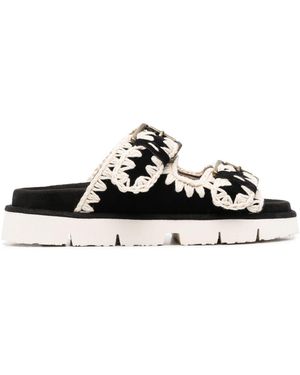 Mou Bio Sandalen Met 2 Gespen - Wit