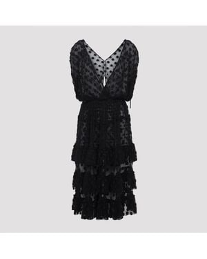 Dries Van Noten Dally Midikleid - Schwarz