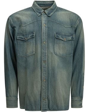 A.PRESSE Vintage Western Casual Shirt Light - Green