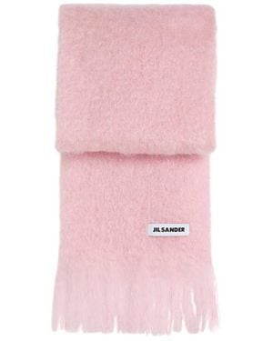 Jil Sander Small Wool Blend Scarf - Pink
