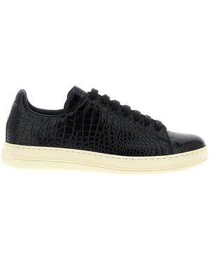 Tom Ford Sneakers Mit Krokodildruck - Schwarz