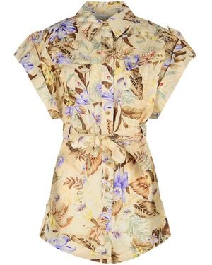 Zimmermann Coco' One-Piece Jumpsuit - Metallic