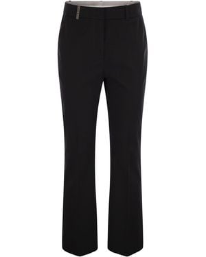 Peserico Stretch Cotton Pants - Black