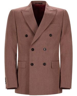 Drole de Monsieur Polyester Wool Viscose Jacket - Brown