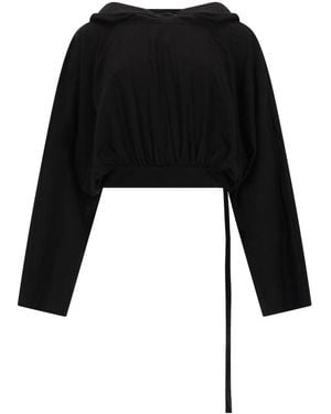 Rick Owens Cropped Small Level T-Shirt - Black