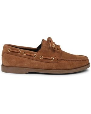Celine Elegant Leather Flats For - Brown