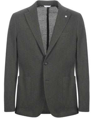 Manuel Ritz Honeycomb Cotton Jacket - Grey