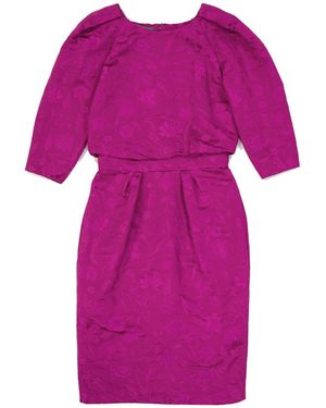 Alberta Ferretti Knie Langes Kleid - Lila