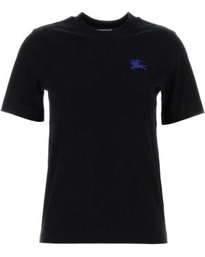 Burberry 100% Cotton T-Shirt - Black