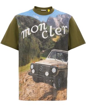 Moncler Genius Moncler X Mercedes-Benz By Nigo T Shirt Verde-Uomo