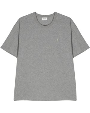 Saint Laurent Cassandre T-Shirt - Grau