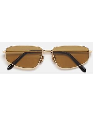 Retrosuperfuture Sonnenbrille Isedra Mustard Fk5 Gold/Braun Unisex