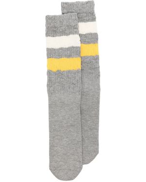 Golden Goose Goldene Gänse Socken hoher Rippen/Streifen/zerrissen - Grau