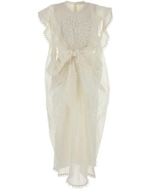 Zimmermann Balance Waterfall Dress - White