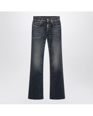 Balenciaga Dark Bootcut Slim Fit Jeans - Blue