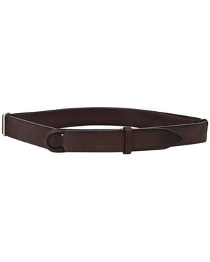 Claudio Orciani Minimalist Calf Leather Integrated Belt - Brown