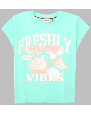 HUGO Boys Mini Logo Tee Shirt - Green