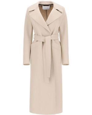 Harris Wharf London Cappotto lungo in lana pressata - Neutro