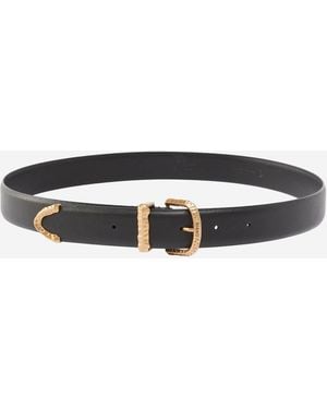 Pinko Buckled Leather Belt - Schwarz