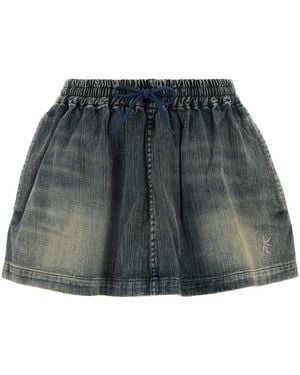 Balenciaga Denim Mini Skirt - Green