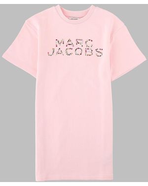 Marc Jacobs Charming Cotton Dress For Girls Mini - Pink