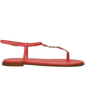 Dior Flip Flops/Coral Leather - Red