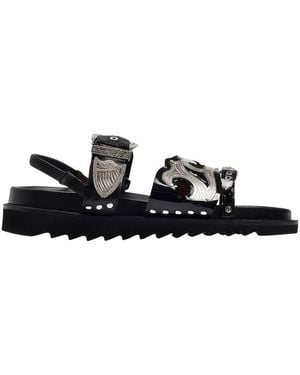 Toga Aj1018 Flat Shoes Leather - Black