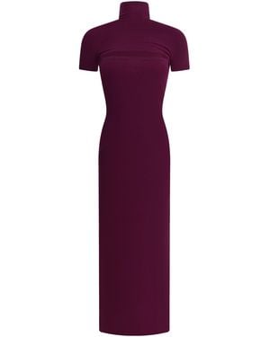 Alaïa Figurbetontes Kleid mit Cut-Outs - Lila