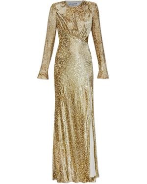 Self-Portrait Fil Coup Maxi Dress - Metallic