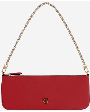Pinko Leather Shoulder Bag With Logo
Height: 11 Cm
Width: 27 Cm - Red