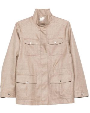 Herno Hemdjacke Mit Geknöpften Taschen - Natur