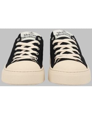 Vivienne Westwood Logo Lace-Up Platform Trainers - Metallic