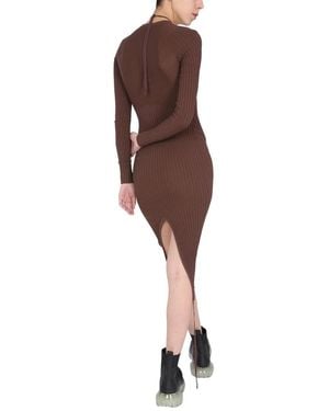 ANDREADAMO Dress With Cut Out Detail - Brown