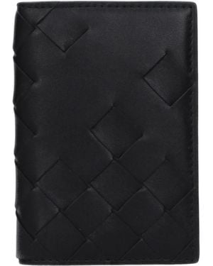 Bottega Veneta Leather Document Holder - Black