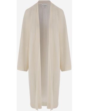 Sa Su Phi Long Open Cashmere And Silk Knit - White