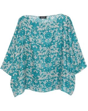 Gianluca Capannolo Laura bedruckte Seidenbluse - Blau