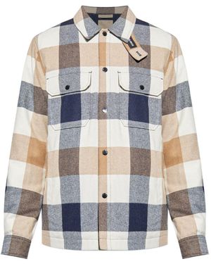 Woolrich Plaid Button-Up Shirt With Chest Pockets - Weiß