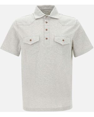 Eleventy Hoogste Texas Giza Cotton Polo - Wit