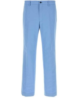 Prada Light Blue Poplin Pant