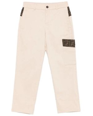 Fendi Gabardine Pants - Natural