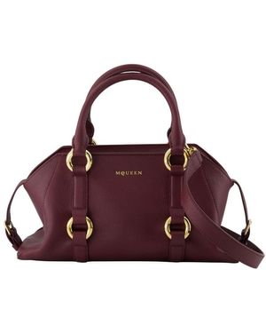 McQueen Farringdon Small Purse Leather Borgoña - Morado